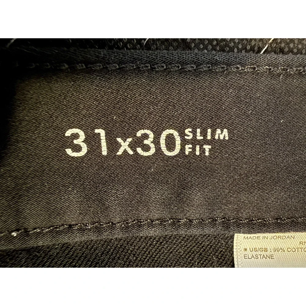 Banana Republic Traveler Pants Mens 31x30 Black Slim Fit Chinos Stretch